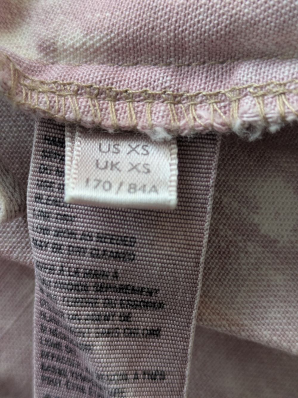 Free People Marina Denim Pleated Swing Tank Top Crop Boho Dusty Pink XS - Picture 8 of 10